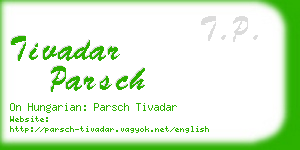 tivadar parsch business card